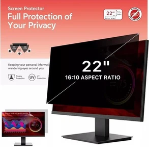 22 Inch 16:10 Computer Privacy Screen Filter for Widescreen Monitor and Laptop - Picture 1 of 6