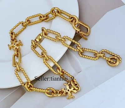 New! Tory Roxanne Gold Choker Necklace with Jewelry Pouch Size:40cm - Image 1 of 3