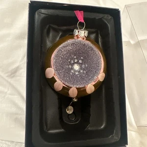 Mimco Christmas Tree Ornament Bauble Rose Gold Silver Glass Metal Hanging Box - Bild 1 von 11