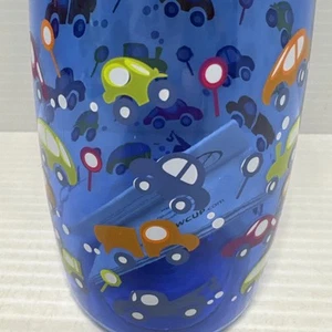 Wow Cup Mini 360° Drinking Edge ~ Blue Cars, Travel Lid Included 350ml NEW - Picture 1 of 14