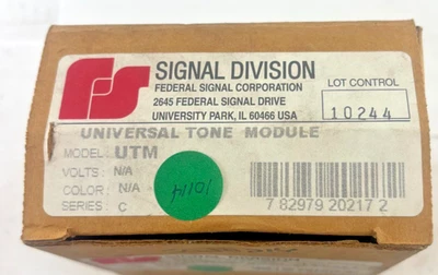 Módulo de Tono Universal Serie UTM-C Federal Signal - Advertencia de Emergencia y Alarma Co Foto 1 de 4