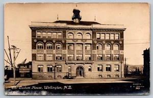 Vintage RPPC The Custom House Wellington NZ Anfang 1900 Foto Postkarte - Bild 1 von 2