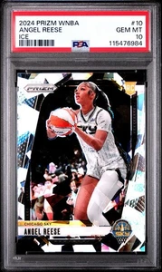 2024 Prizm WNBA Angel Reese #10 Cracked Ice PSA 10 - Picture 1 of 2