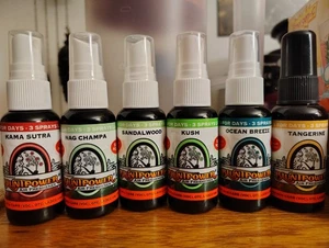 6 Auto\Home air fresheners Tangerine Nag Champa Sandalwood KU$H LOT - Picture 1 of 1