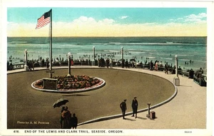 Vintage Küste Oregon Lewis und Clark Trail Postkarte von Lipschuetz & Katz - Bild 1 von 2