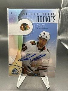 Nolan Allan 2024-25 UD SP Game Used Authentic Rookies Chicago Blackhawks Auto - Picture 1 of 7