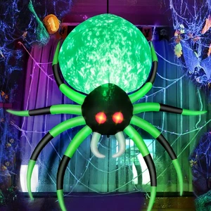8 FT Halloween Inflatable Spider Decorations, Blow Up Hanging Spider Outdoor ... - Picture 1 of 6