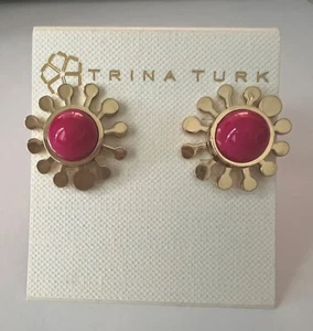 Trina Turk Damen Ohrstecker "Indian Canyon" Blume rosa - Bild 1 von 4