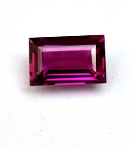 Natural Certified Purple Rhodolite Garnet 6.80 Ct Baguette Cut Loose Gemstone - Picture 1 of 5