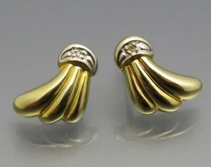 DESIGN PNEUMATICO - ORECCHINI DIAMANTI ELEGANTI - ORO 585 - Foto 1 di 3