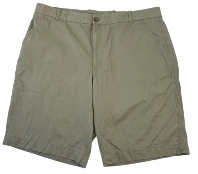 Pantalones Cortos Perry Ellis Algodón Para Hombre Talla 38 Caqui Botón Cremallera Bolsillos Algodón Foto 1 de 4