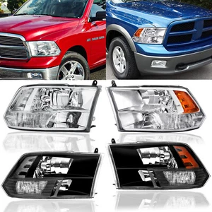Fits 2009-2018 Dodge Ram 1500 2500 3500 Quad Headlights Head Lamps 09-18 USA - Imagen 1 de 39