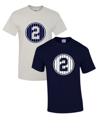 DEREK JETER Retired Number T-Shirt Assorted Colors S M L XL FREE S&H! YANKEES - Image 1 of 4
