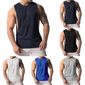 Comfy Fashion Hot New Stylish Men Tank Top Fitness Regular Singlets Sport - Picture 1 of 16