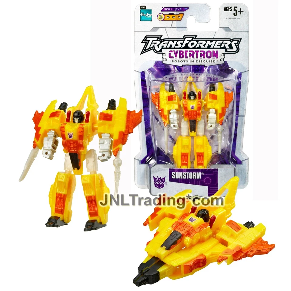 Year 2005 Transformers Cybertron Legends 3 Inch Figure - SUNSTORM (Jet Fighter) - Image 1 of 1
