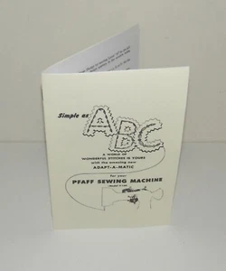 Pfaff 130 Sewing Machine Adapt A Matic Instruction Manual - Picture 1 of 5