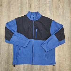 Chaqueta polar Chaps Ralph Lauren para hombre azul/negro talla grande cremallera completa poliéster - Imagen 1 de 11