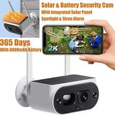 Solar Battery Powered Home Security Camera CCTV Wireless Outdoor 4MP Wifi IP Cam