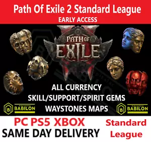 PATH OF EXILE 2 STANDARD LEAGUE EARLY ACCESS CURRENCY POE2 ✅ PC PS5 XBOX ✅ POE 2 - Picture 1 of 142