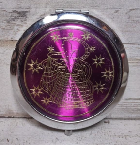 Disney Cinderella lila silber goldfarben Make-up Handtasche kompakter Spiegel 2,75" - Bild 1 von 10