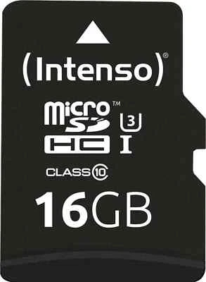 Micro Sd Con Adattatore 16Gb Uhs Intenso 3433470 - Immagine 1 di 4