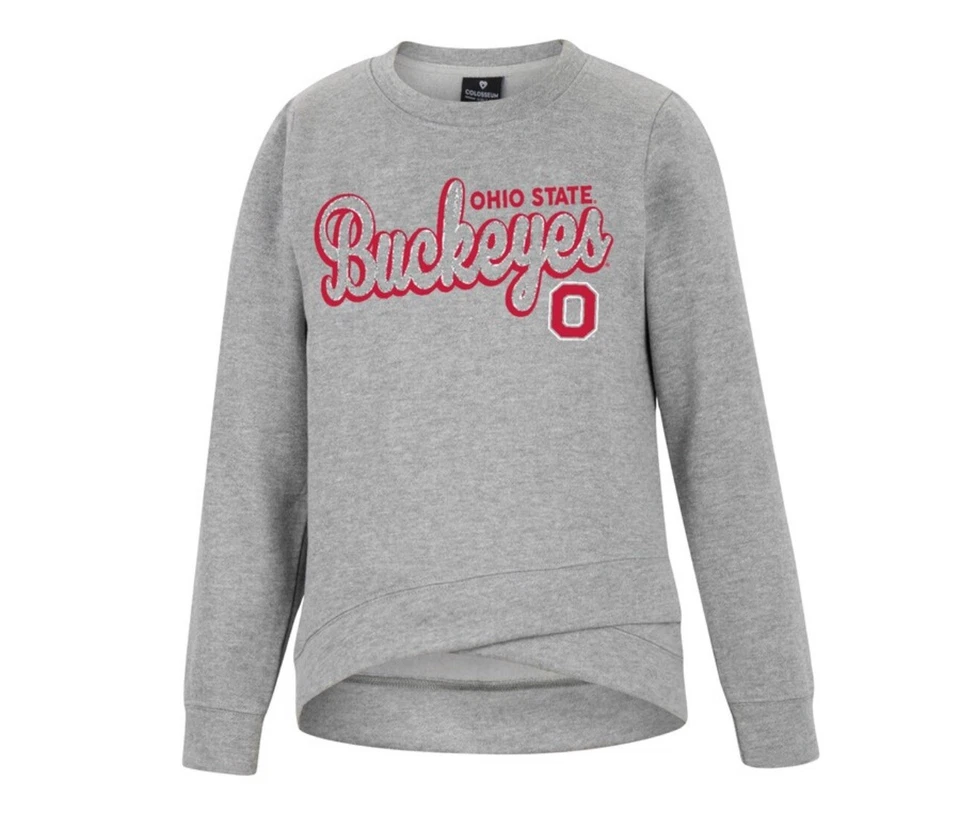 Ohio State Buckeyes Colosseum Youth Whohoopers Bling Crossover Sweatshirt Sz XS - Image 1 of 4