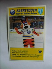 1990-91-BUFFALO SABRES-Blue Shield-Mascot Sabretooth Postcard.