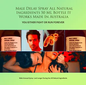 Male Delay Arousal Spray Last Longer During Sex Works Fast Australia Made - Bild 1 von 9