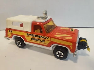 Caja de cerillas Lesney Plymouth Trail Buster K65 1978 de colección rescate de emergencia Inglaterra - Imagen 1 de 8