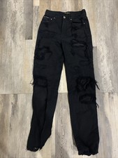 Dolce & Gabbana Pretty Fit Skinny Denim Jeans Distressed Black Size 42