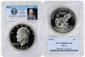 1972 S Silver Ike Eisenhower Dollar $1 PCGS PR69DCAM - Picture 1 of 1