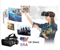 3D Virtual Reality VR SHINECON Movie Game Glasses With Headphones 4.7-6 Inch USA