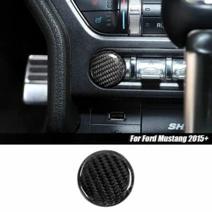 For Ford Mustang 15-2023 Engine Start/Stop Switch Button Trim Cover Carbon Fiber - Picture 1 of 8