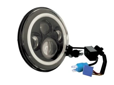 Faro halo LED DRL negro de 7" para Harley Softail Touring 94-13 FLH FLHR 11002 Foto 1 de 2