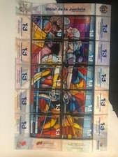Francobolli Foglietto Venezuela 2011 Stained glass windows Vitral de la justicia