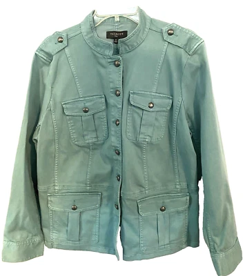 Chaqueta de Carga Talbots Talla 1X Azul Denim Like Tab Hombro - Nueva con Etiquetas Precio de Venta sugerido por el fabricante $149 Foto 1 de 4