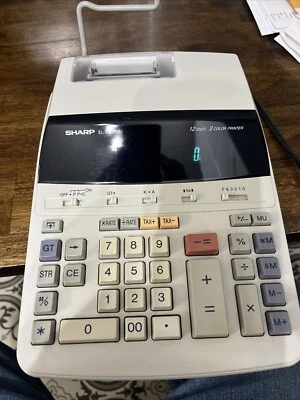 *Sharp EL-2192R 12 Digit, 2 Color Printer- Calculator - Image 1 of 2
