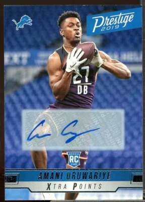 Amani Oruwariye Rookie Card 2019 Prestige Xtra Points Rookie Signatures #214  - Image 1 of 2