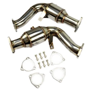 Tubo descendente de acero inoxidable 2.5'' 63mm Audi A4 S4 A5 S5 Quattro 3.0 TFSI 354PS V6 motores - Imagen 1 de 3