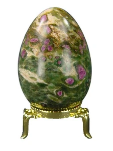 Butw Rosa IN Fuschite 6.1cm x 4.3cm Ei Mit Ständer Steinschneider Wicca 4278K - Picture 1 of 4