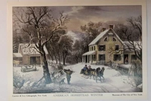 4 Currier & Ives Prints 1983 Aspelin Art Galleries American Homestead 4 Seasons - Picture 1 of 6