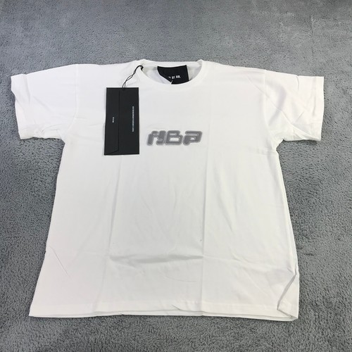 HBA (HOOD BY AIR) HBA Shirt Uomo Large Spell Out Hood By Air Tee Bianco Grigio Screensaver SA52345