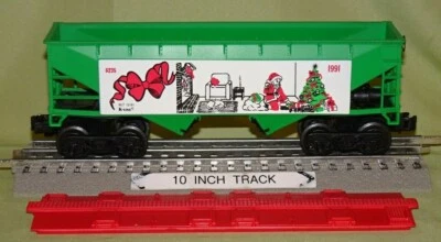 K-Line 6235 Christmas Santa at Tree 1991 Covered Hopper for O/027 ga wks/ Lionel - Image 1 of 4