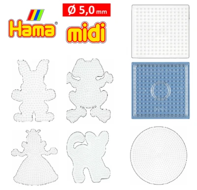 HAMA - STIFTPLATTEN FÜR MIDI BÜGELPERLEN 5mm - VERSCHIEDENE MOTIVE # NEU OVP - Bild 1 von 2