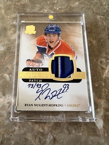 Ryan Nugent-Hopkins 2011-12 Upper Deck The Cup Auto Patch /93 RPA Oilers Gold