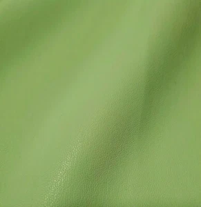 Faux Leather Fabric Waterproof PU Lime Green Velour Touch 55" Wide - Picture 1 of 3