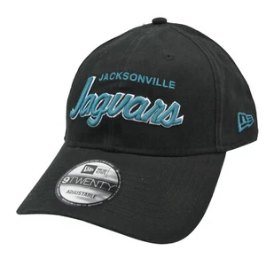 Jacksonville Jaguars New Era 9TWENTY Retro Script NFL Team Adjustable Black Hat - Picture 1 of 6