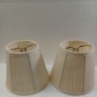  2  vintage Replacement  Shade clip-on lamp shade pleated