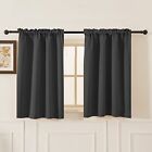 Blackout Curtains 45 Inches Long 2 Panels Room Darkening Tiers With Rod Pocke