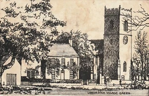 Reino Unido, LANCHESTER VILLAGE VERDE E IGLESIA, UNA PIEZA PINTADA. USADO, 1982, A ISRAEL - Imagen 1 de 2